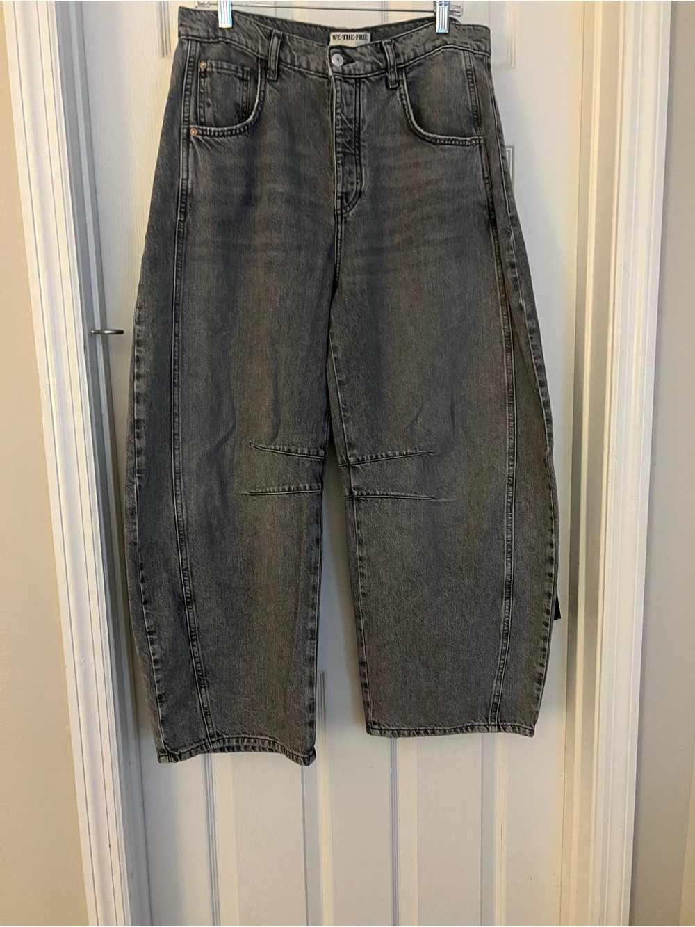 We The Free Relaxed Mid-Rise Barrel Jeans in Archive Grey - Picture 3 of 7